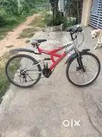Hero 18 speed gear cycle with front disk and front and back suspension