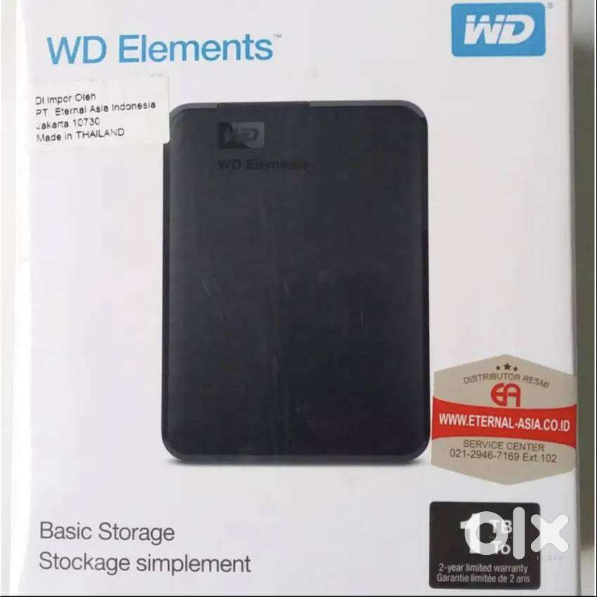Western Digital WD 1TB Elements Portable Hard Disk Drive, USB 3.0,
