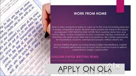 WORK FROM HOME -PART TIME JOBS -IN KERALA SIMPLE TYPING & HANDWRITING