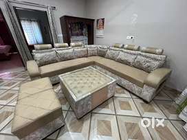 New condition , L shape 9 seater sofa set