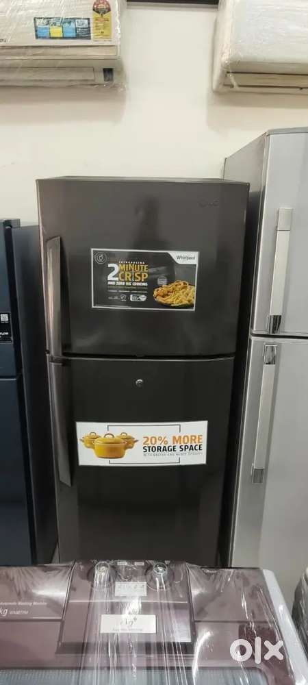 LG double door fridge good condition with warranty 1 year old