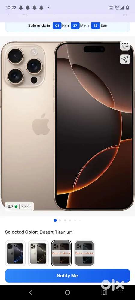 iPhone 16 pro max seal pack 256 gb