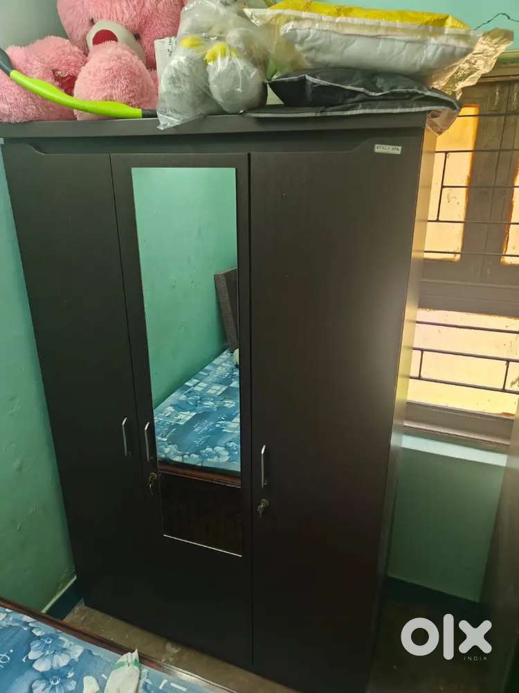 A wooden wardrobe