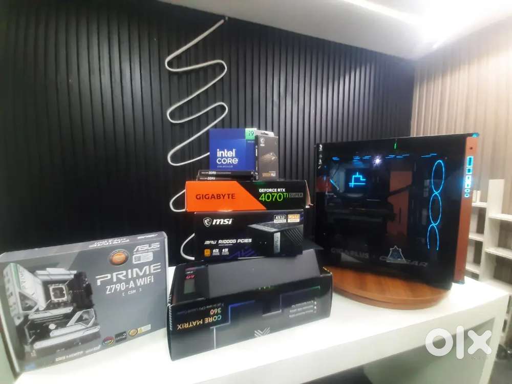 High-End i9 14900K + RTX 4070 Ti Super PC with 4K BenQ Monitor