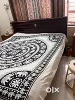 Pure teak handmade custome designed king bed
