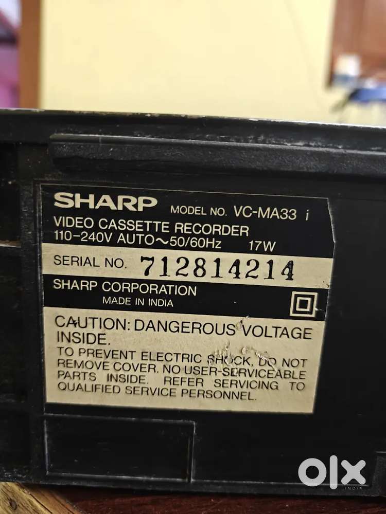 SHARP Video Cassette Recorder