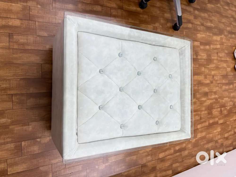 Faux leather center table