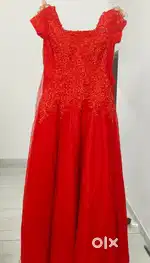 Red wedding gown