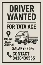 Porter Driver Wanted