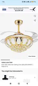 Hand Lightning Ceiling Fan