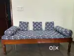Pure teak wood sofa set with cushions