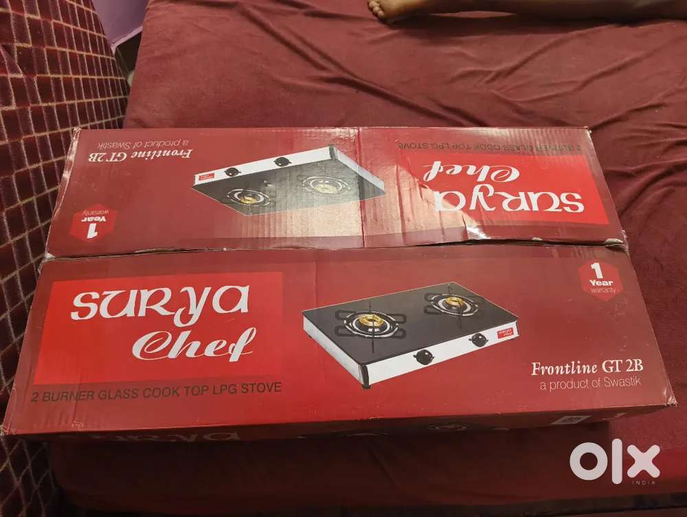 Brand New Surya (Chef) 2 Burner Toughened Glass Top Stove