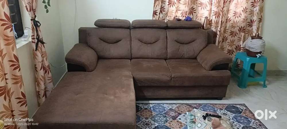 L shape 3 seater + 1 sleeper sofa