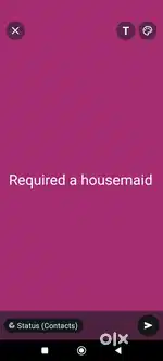 House cleaning, cooking, entire house maintenance