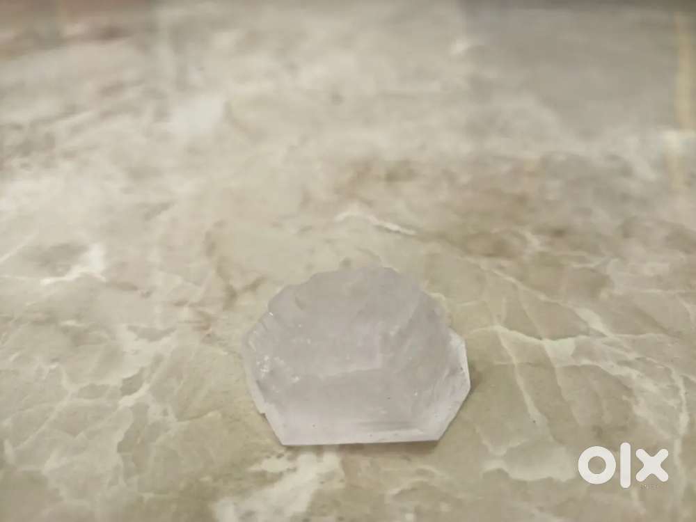 A shiny white crystal