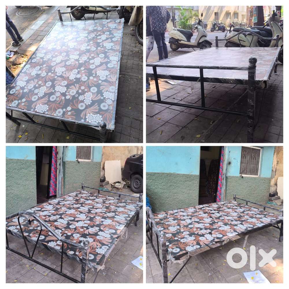 6x4 Iron Cot with Plywood Base