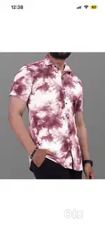 XL Men Regular Fit Printed Spread Collar Casual Shirt