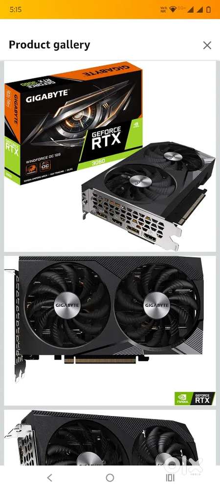 GIGABYTE RTX 3060 12GB GRAPHICS CARD