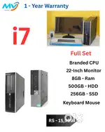 Ram - 8GB DDR3  Hard disk 500GB  SSD -128GB  Power Cable  1 - Year