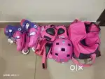 Decathlon pink Skates complete set