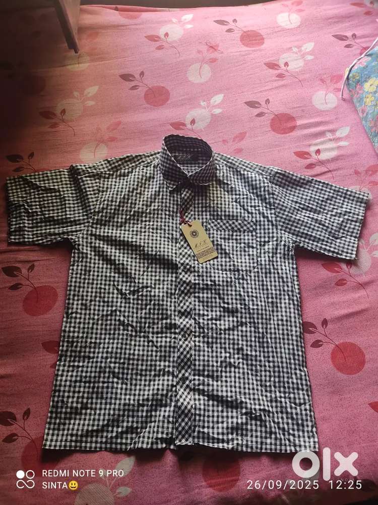 Cotton shirt half hata