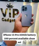 Vip gadgets iphone13 pro 256Gb battery 100