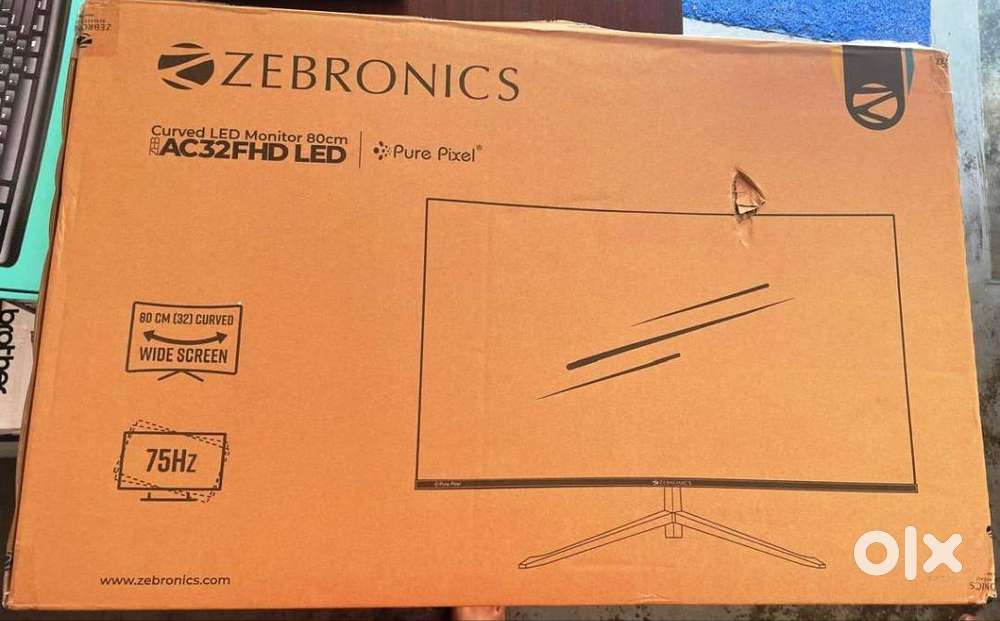 ZEBRONICS Curved LED Monitor 80Cm AC32FHD LED Pure Pixel