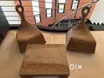 Two stylish cane chairs