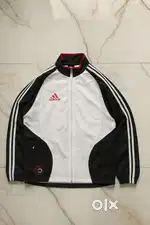 Adidas Vintages Track Jacket -Classic Black & White with Red Accents