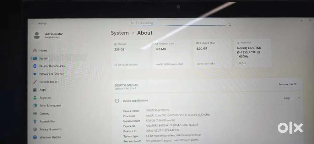 Dell laptop touch screen