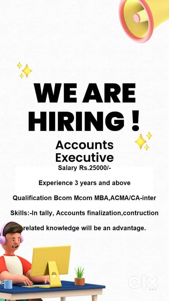 Executive - Accountant ( MALE ) - 5 Nos