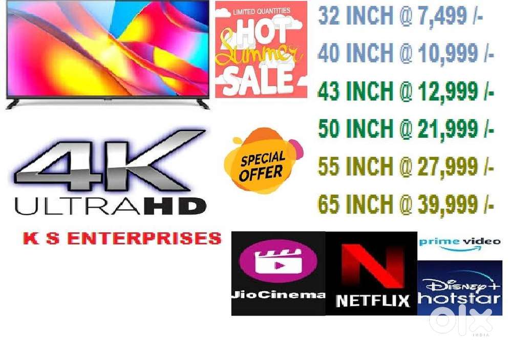 32  INCH SMART LED TV @ 7,499 /-