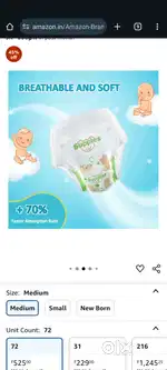 Supple baby diapers at affordable price