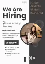 SC Rd,jpr/Future Generali general Insurance/12th pass/Min1yr sales exp