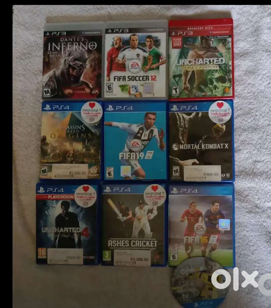 Sony PS4 cd 7, ps3 cd 3 total 10
