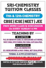 Chemistry Class by Dr. CHATTERJEE PhD in Chemistry