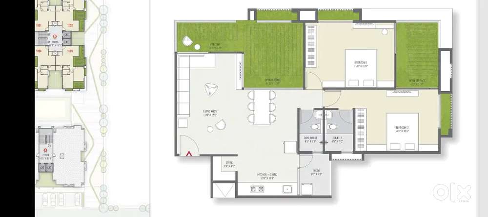 Lavish 2BHK Penthouse - Garden Phasing (Vastu Compliance)