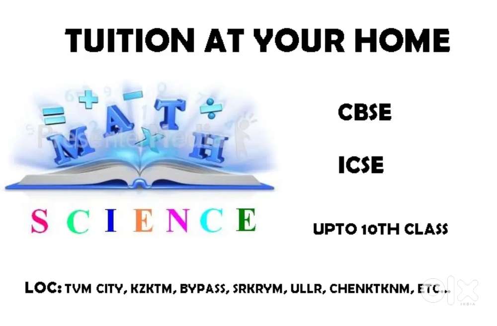 Maths- Science Tuition At Your Home