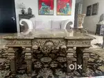 Marble top center table 4’ x 4’ x 2’