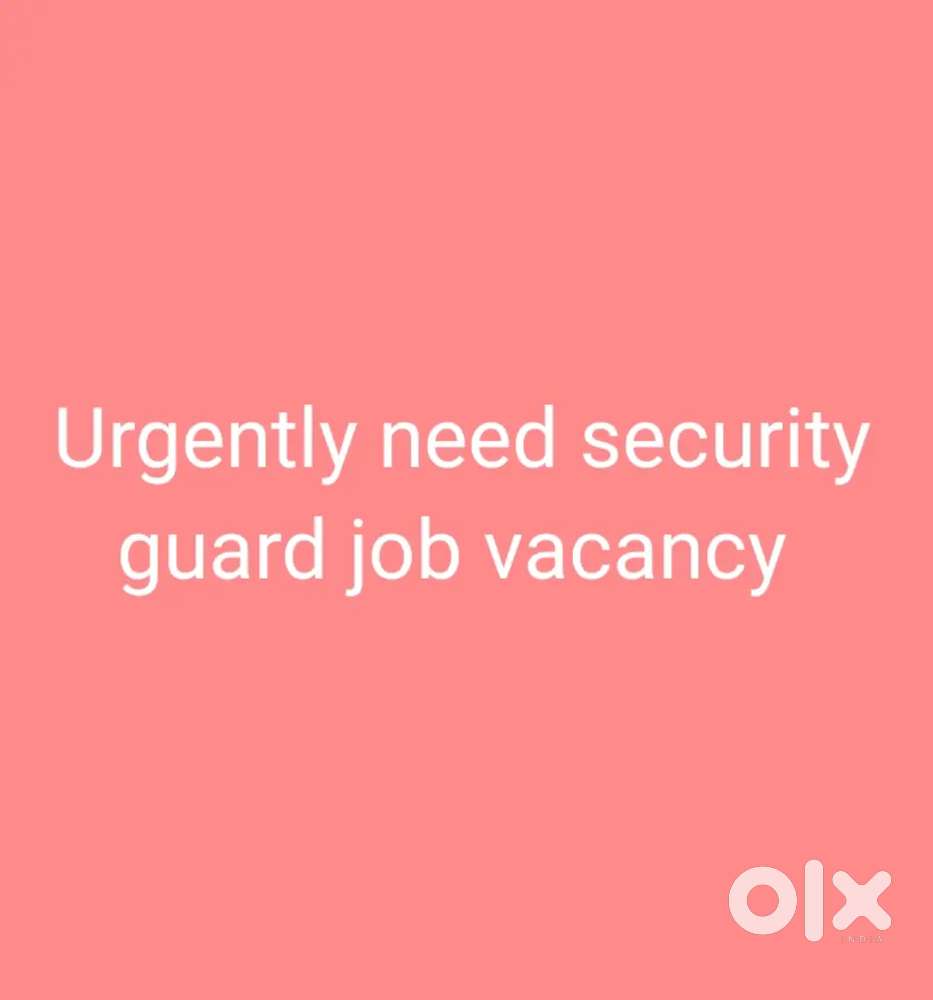 Security guard job vacancy