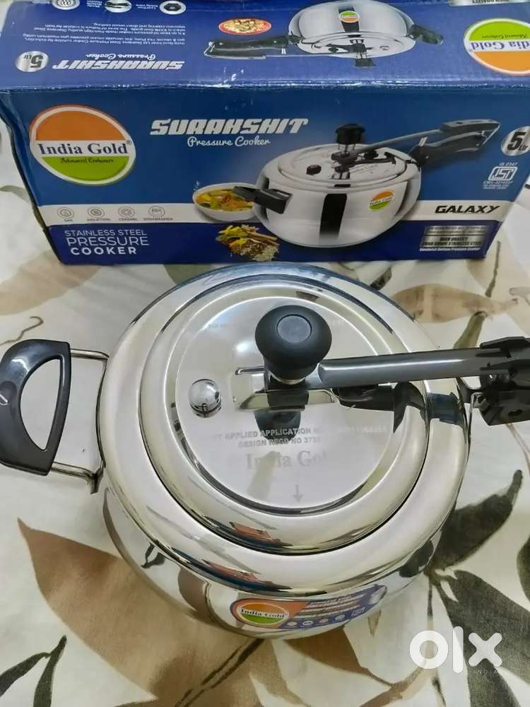 India gold Pressure Cooker Stainless steel 5 litre 3 Ply