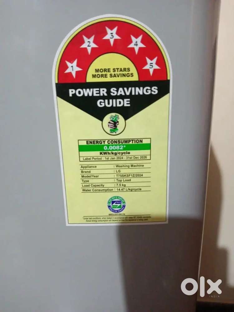 5* LG WASHING MACHINE 7.5 KG TOP LOAD + 15 L RO(UV+UF+COOPER )