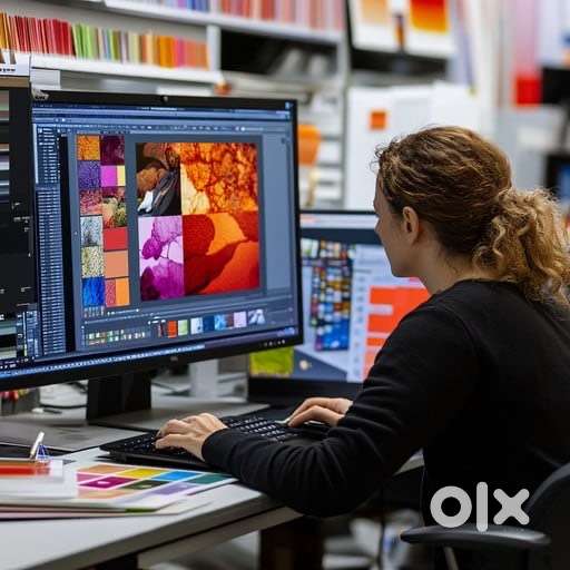 Female graphics designer