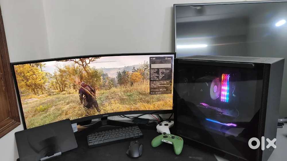 Gaming pc with 34inch curve monitor