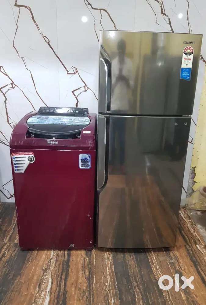 Samsung 5star 280L Double Door & Whirlpool Stainwash 6.5KG TopLoad W/M