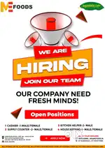 We are Hiring @ food court
