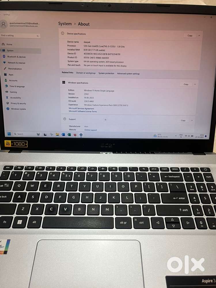 Acer aspire 3 laptop
