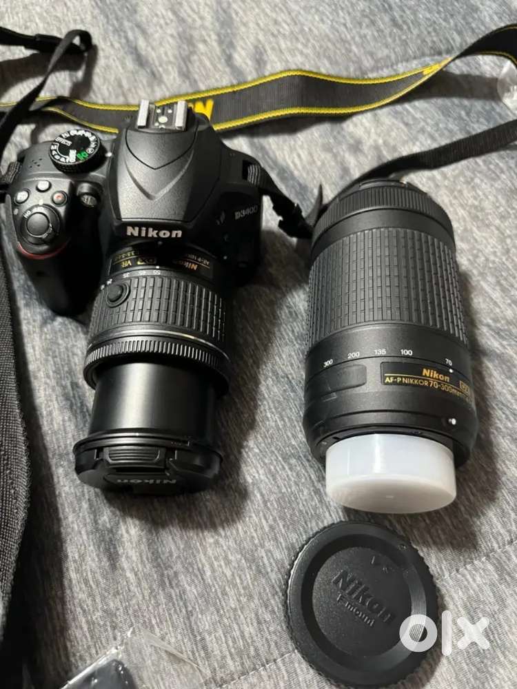 Nikon D3400 With 18-55 ,70-300mm lense