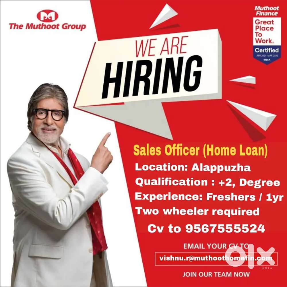 Home loan sales executive muthoot