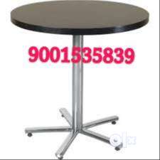 New restaurant furniture round table with wooden top